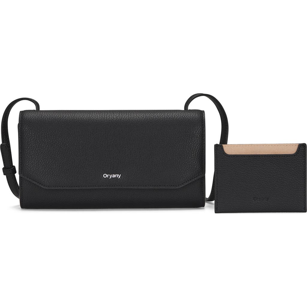 Oryany Mandy Leather Crossbody Wallet In Black