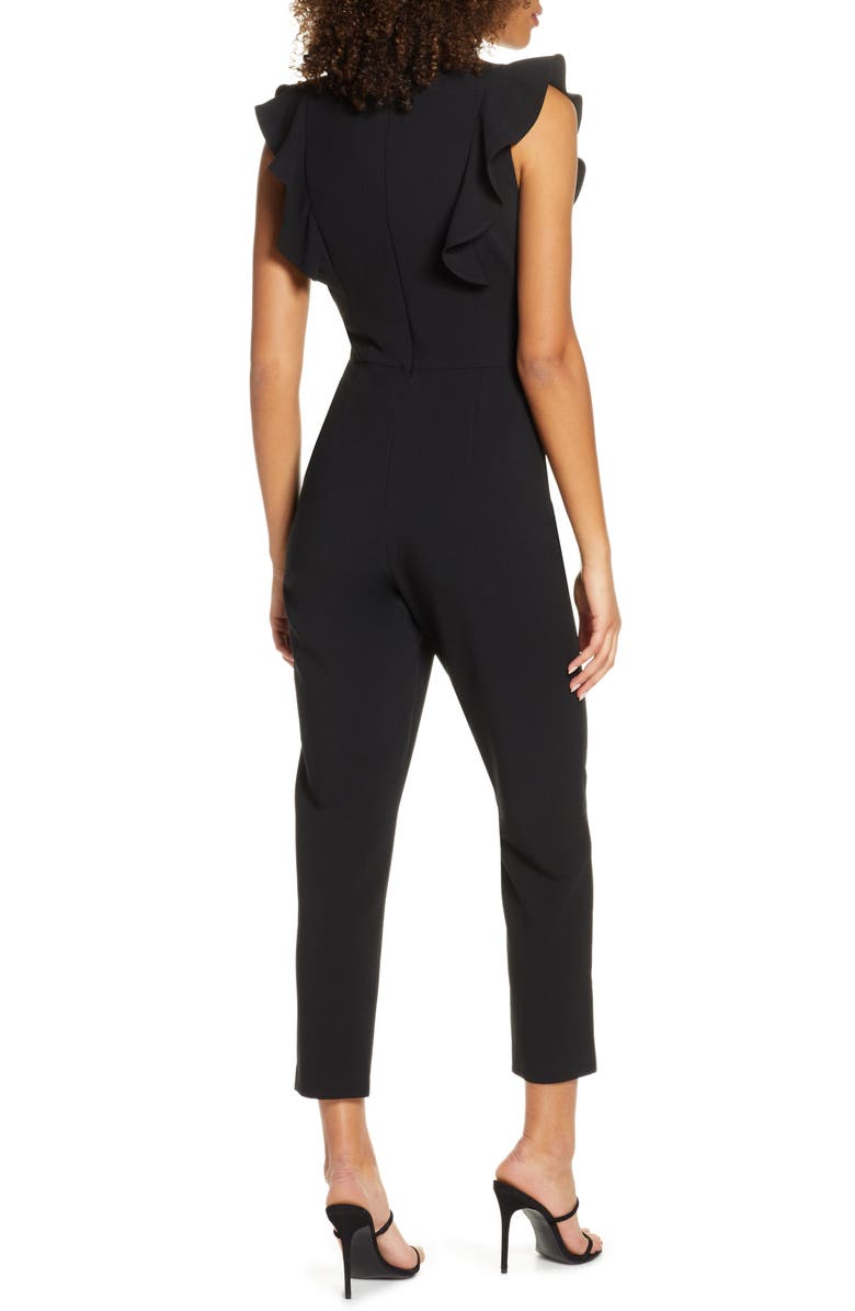 French Connection Whisper Ruffle Jumpsuit, Alternate, color, 