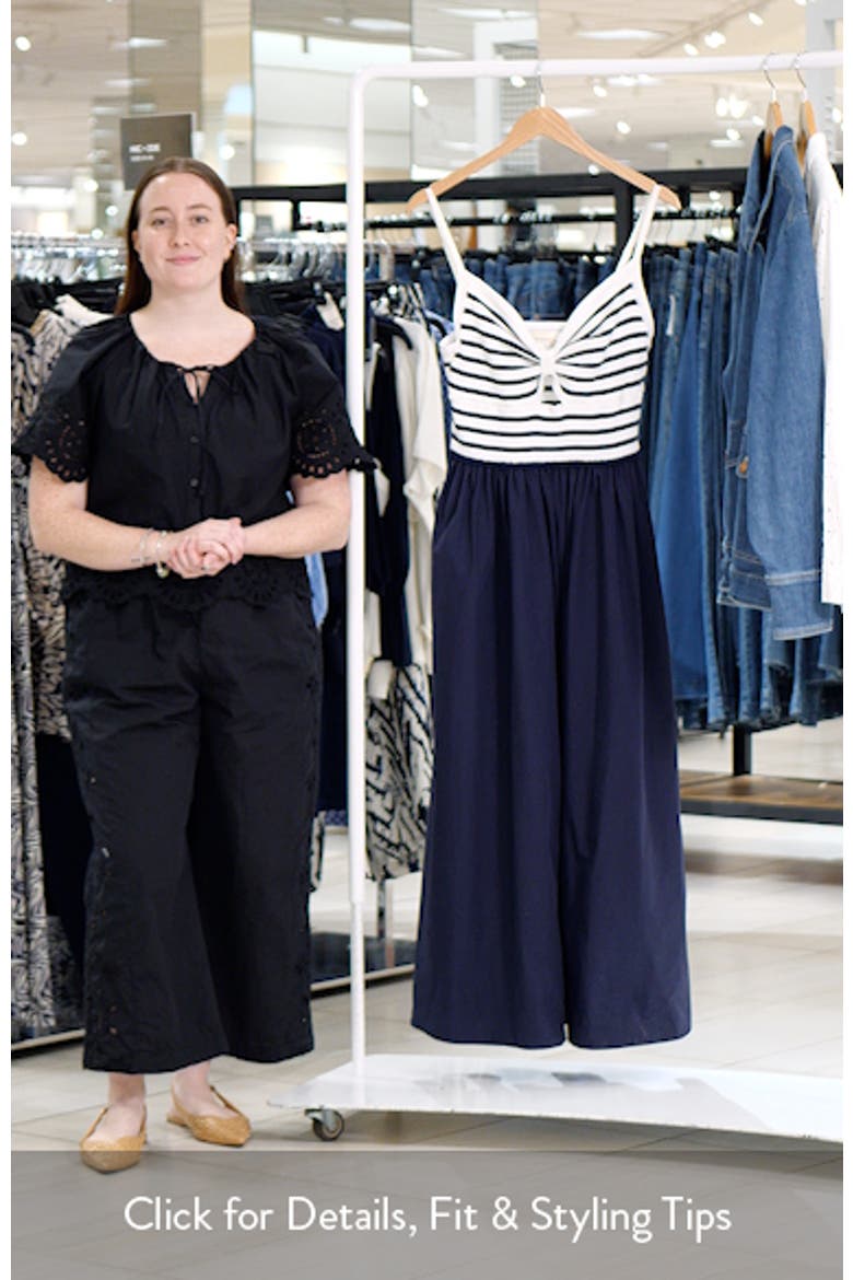 Stripe Mixed Media A-Line Dress video