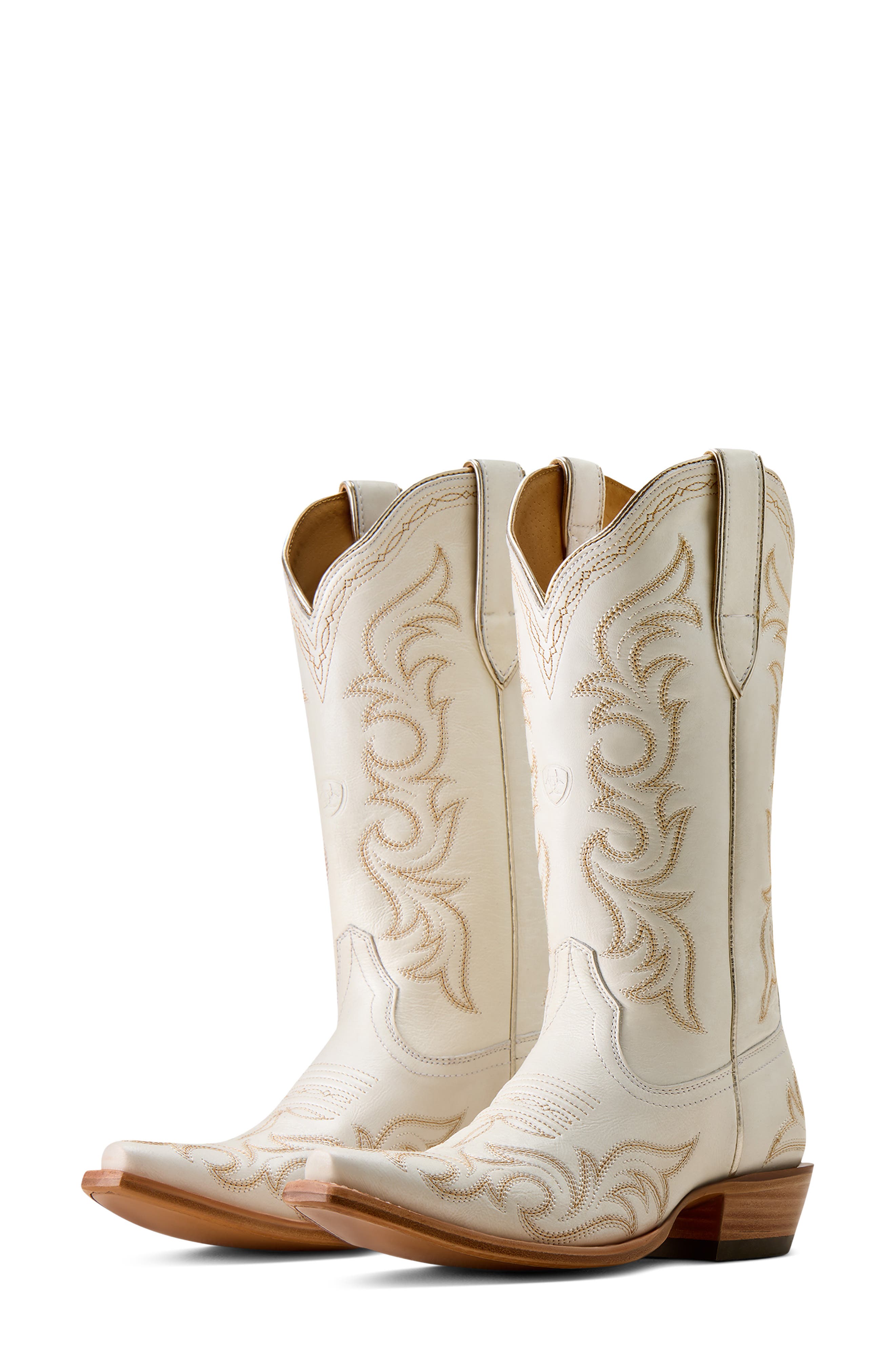 Hazen Leather Western Boot, Alternate, color, IVORY PEARL
