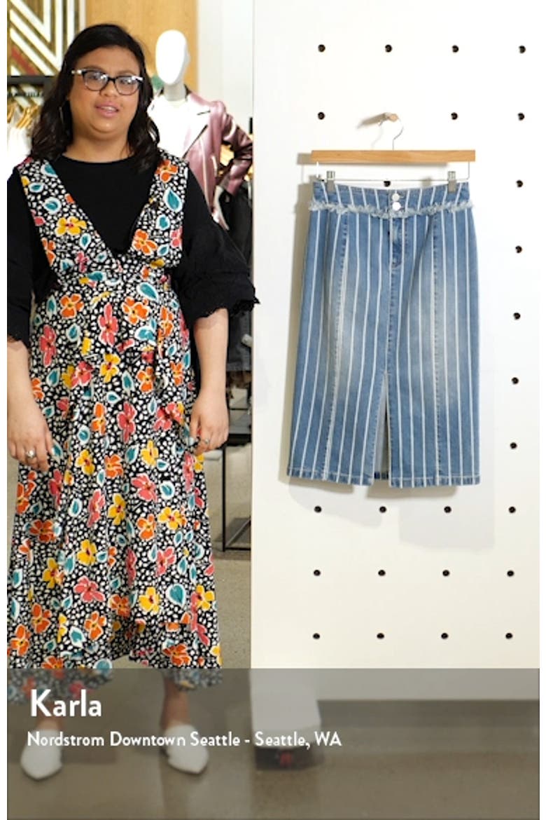 Front Slit Jean Skirt video