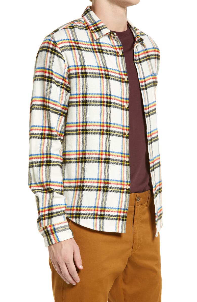 Alex Mill Regular Fit Plaid Flannel Button-Up Shirt, Alternate, color, 