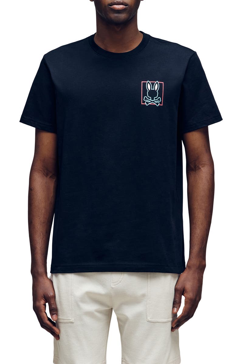 Psycho Bunny Jesse Pima Cotton Graphic T-Shirt, Main, color, 