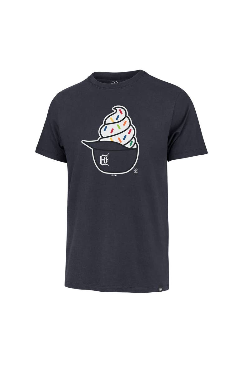 Men's '47  Navy Detroit Tigers Ice Cream Helmet Franklin T-Shirt, Alternate, color, Navy