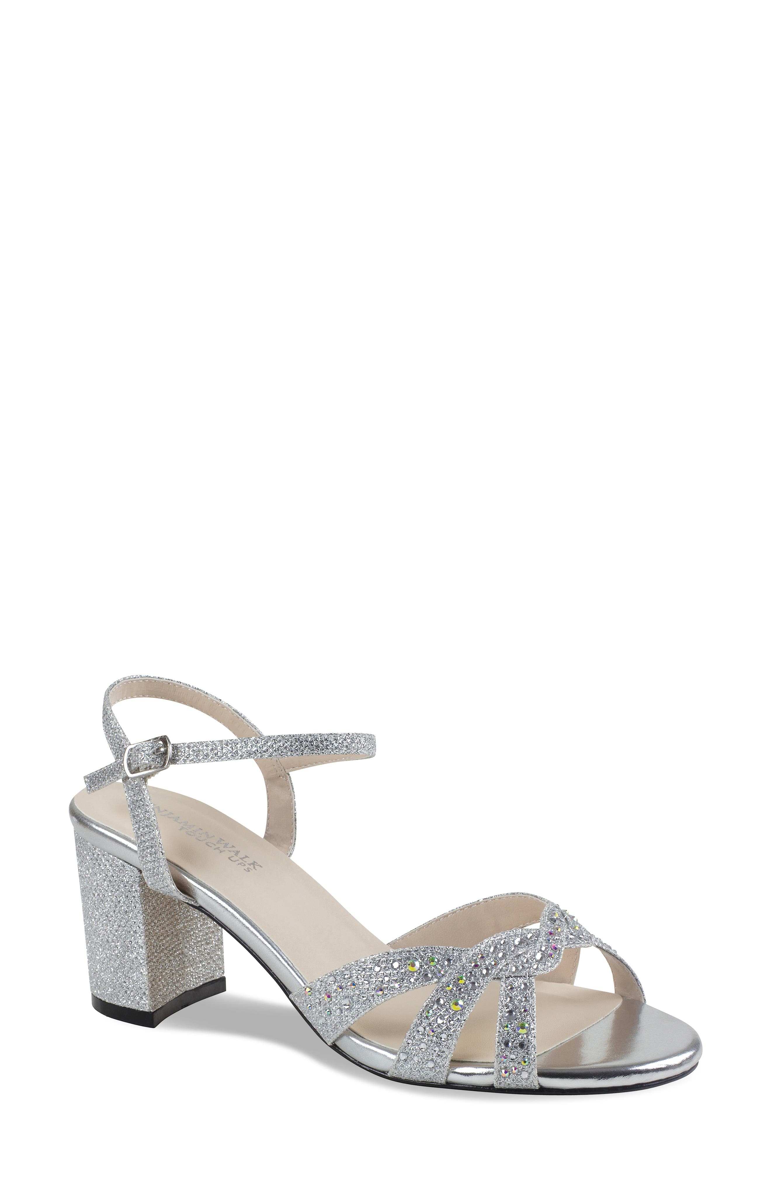 Touch Ups Ivy Ankle Strap Sandal, Main, color, Silver