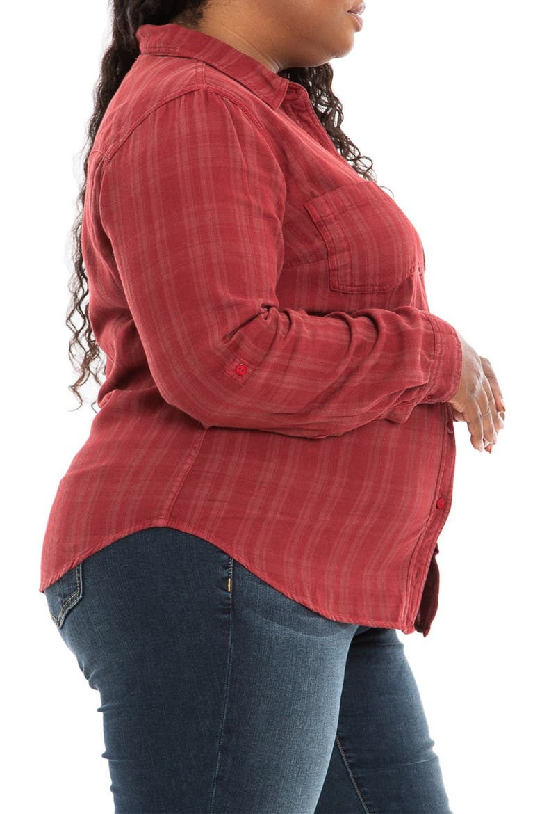 Western Shirt, Alternate, color, BURGUNDY