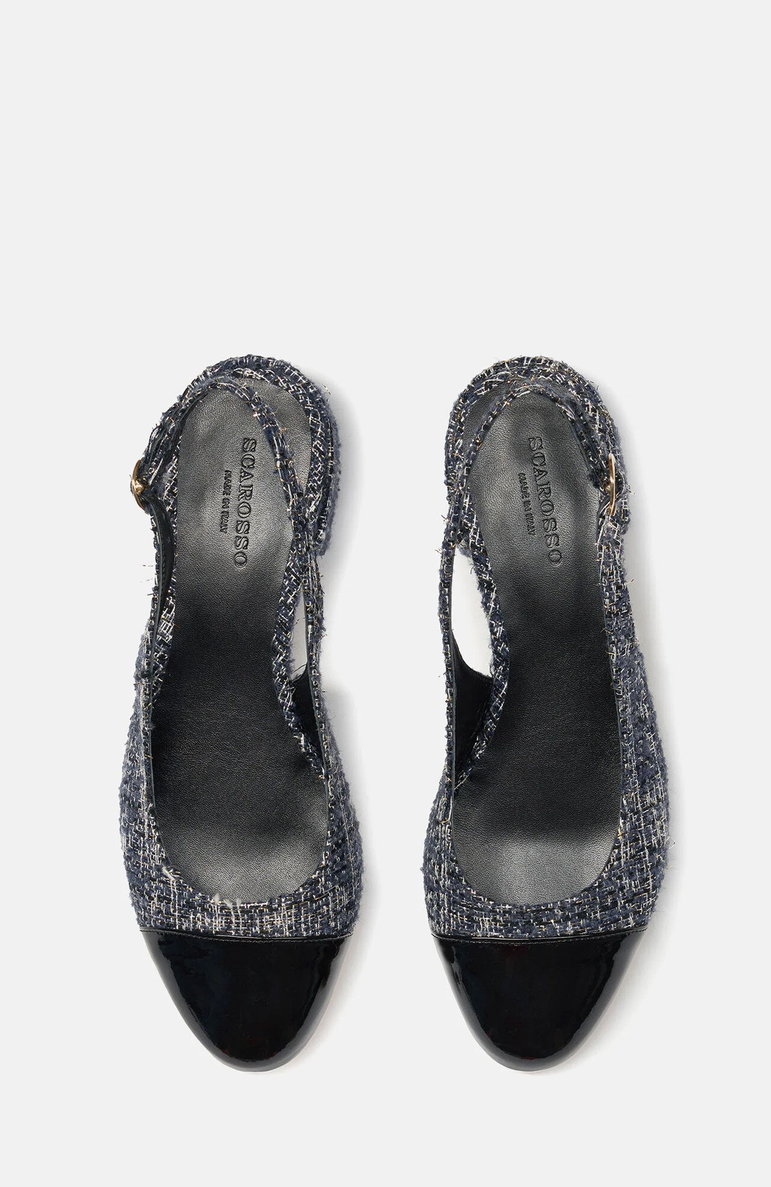 Coco High Heels, Alternate, color, Blue - Tweed