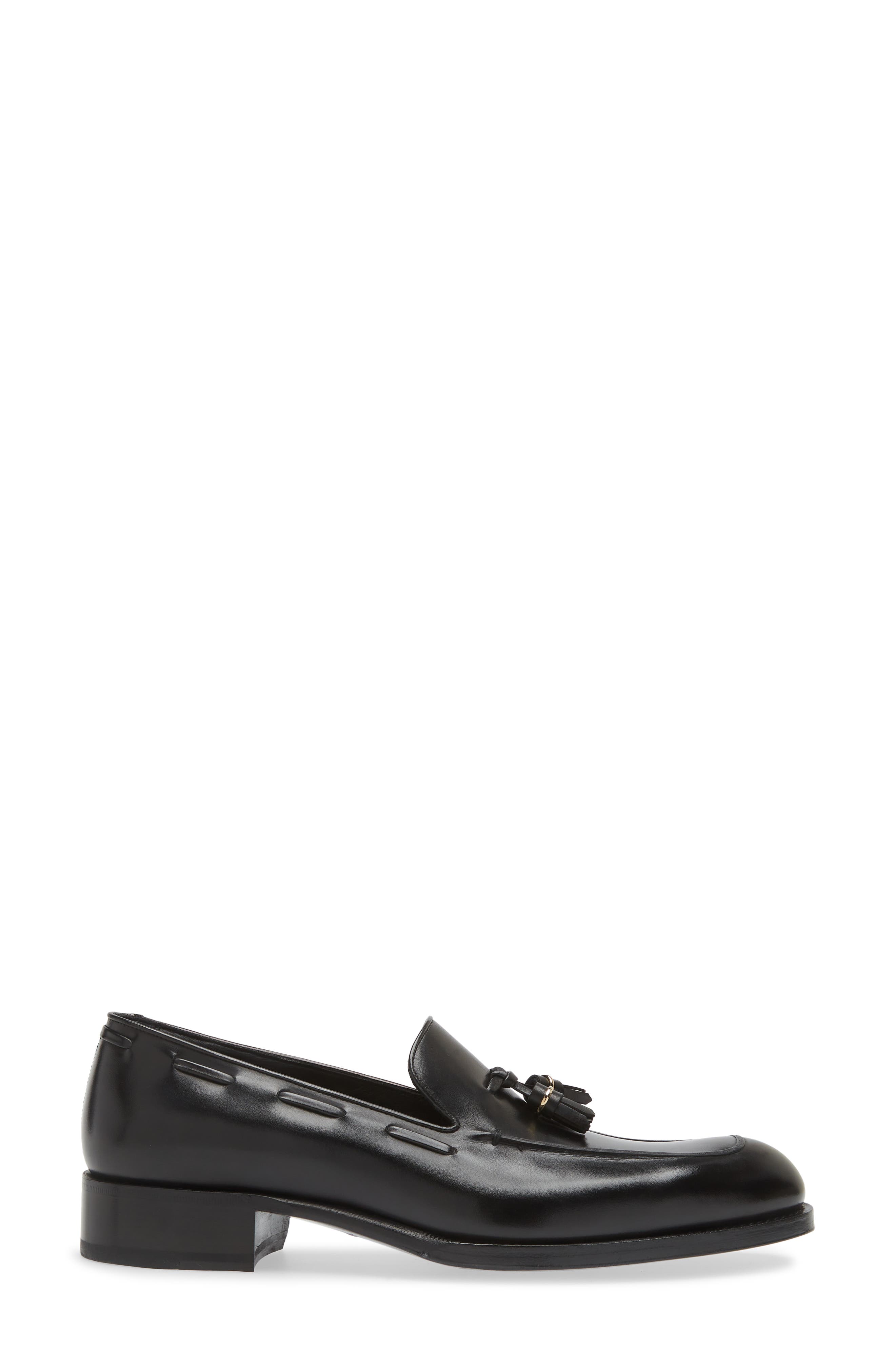TOM FORD Edgar Tassel Loafer, Alternate, color, Black