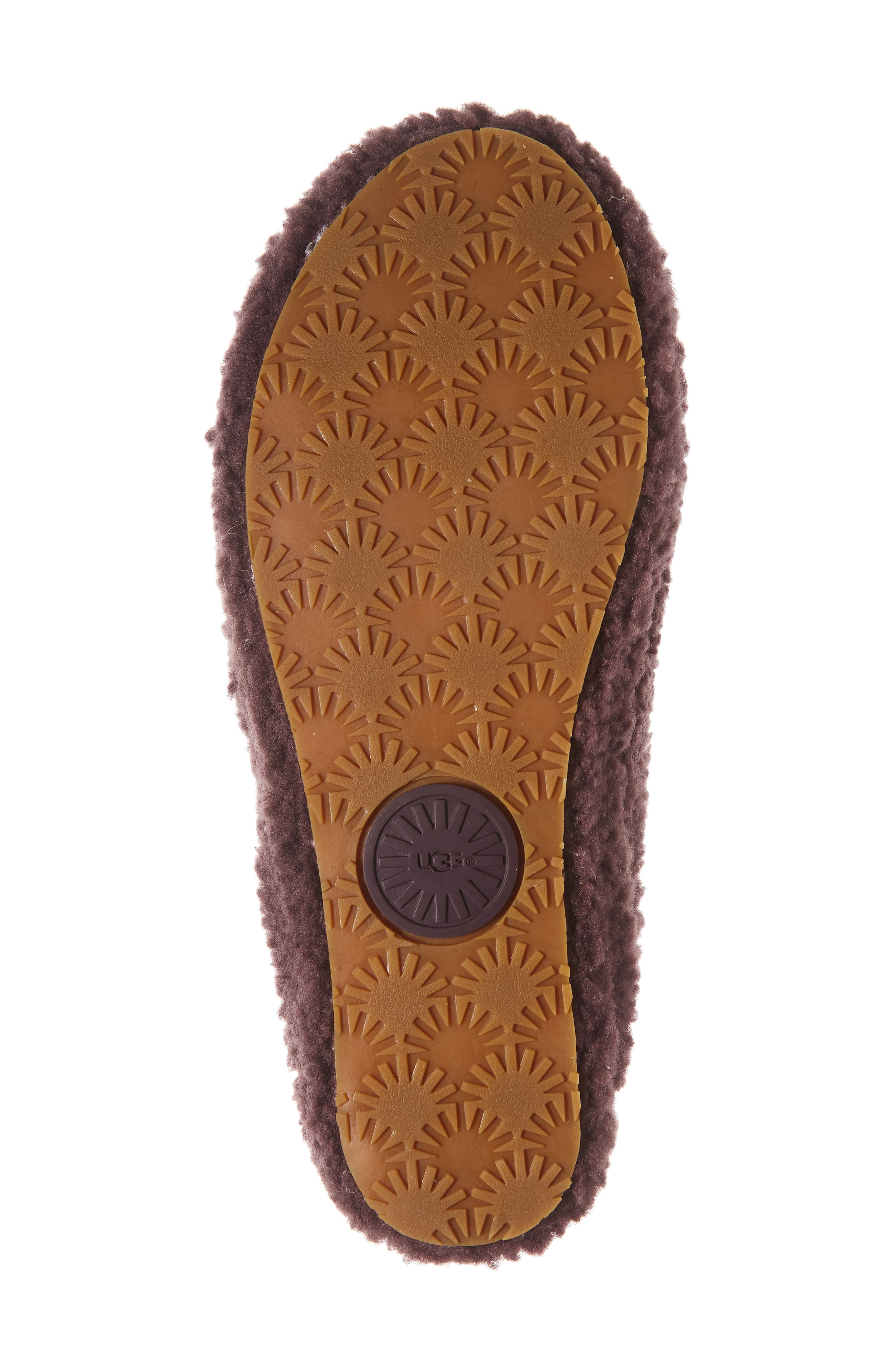 UGG<sup>®</sup> Addison Velvet Bow Genuine Shearling Slipper, Alternate, color, 