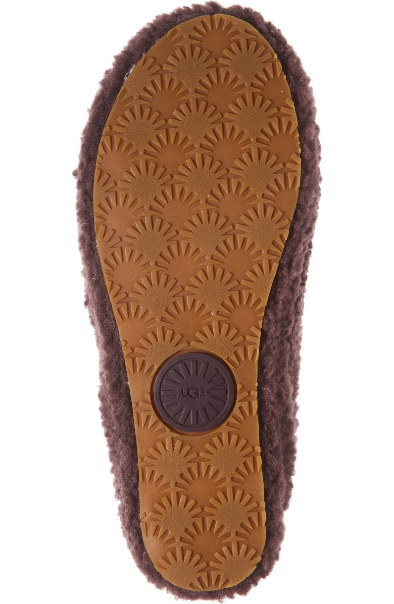 UGG<sup>®</sup> Addison Velvet Bow Genuine Shearling Slipper, Alternate, color,