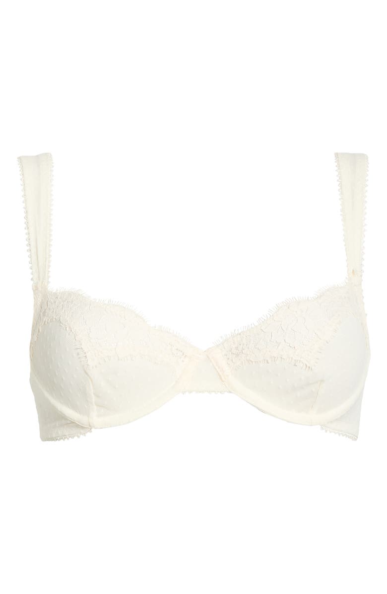 Free People Fiona Underwire Lace Demi Bra, Main, color, White Alyssum