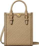 Tory Burch Mini T Monogram Debossed North/South Tote