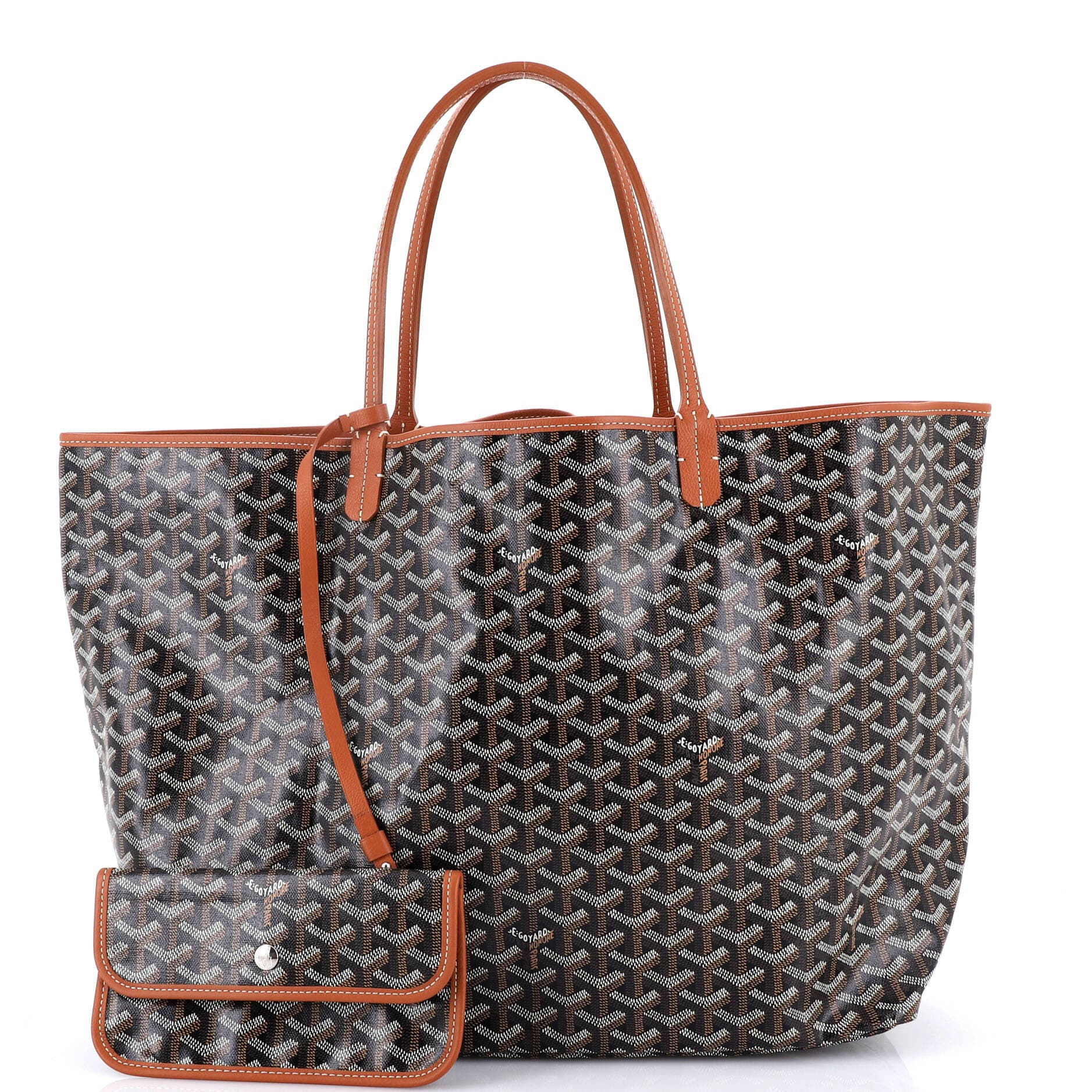 Pre-Owned Goyard Saint Louis Tote Coated Canvas GM, Alternate, color, Brown