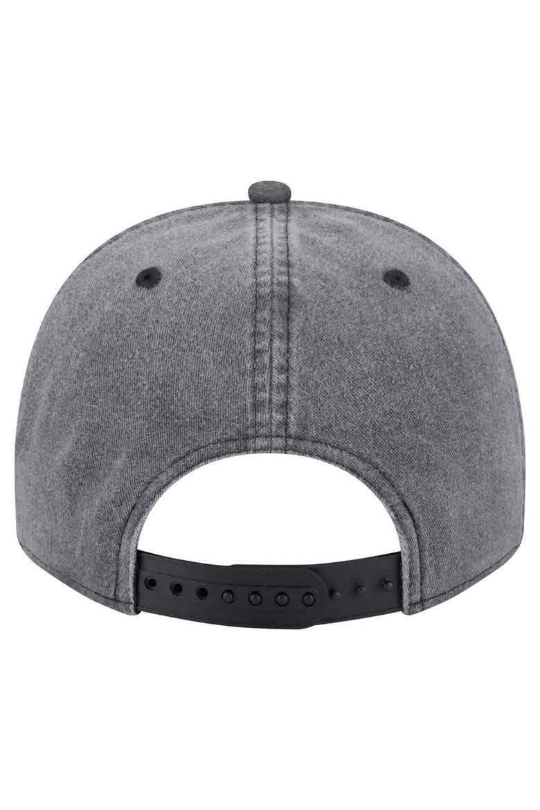 Men's New Era  Charcoal Boston Celtics Throwback Washed Pre-Curved 9FIFTY Snapback Hat, Alternate, color, Charcoal
