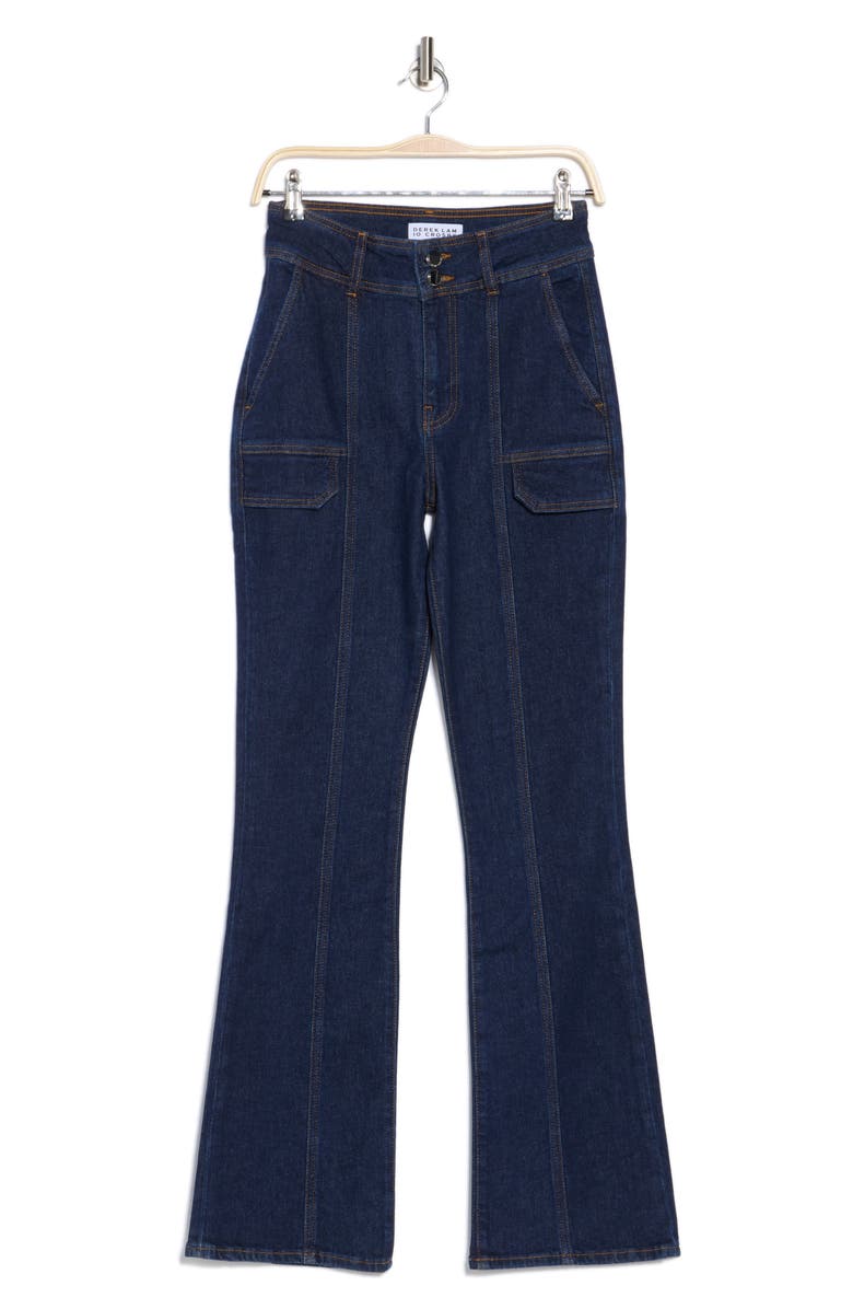 Derek Lam 10 Crosby Charles High Waist Pocket Flare Leg Jeans, Alternate, color, 
