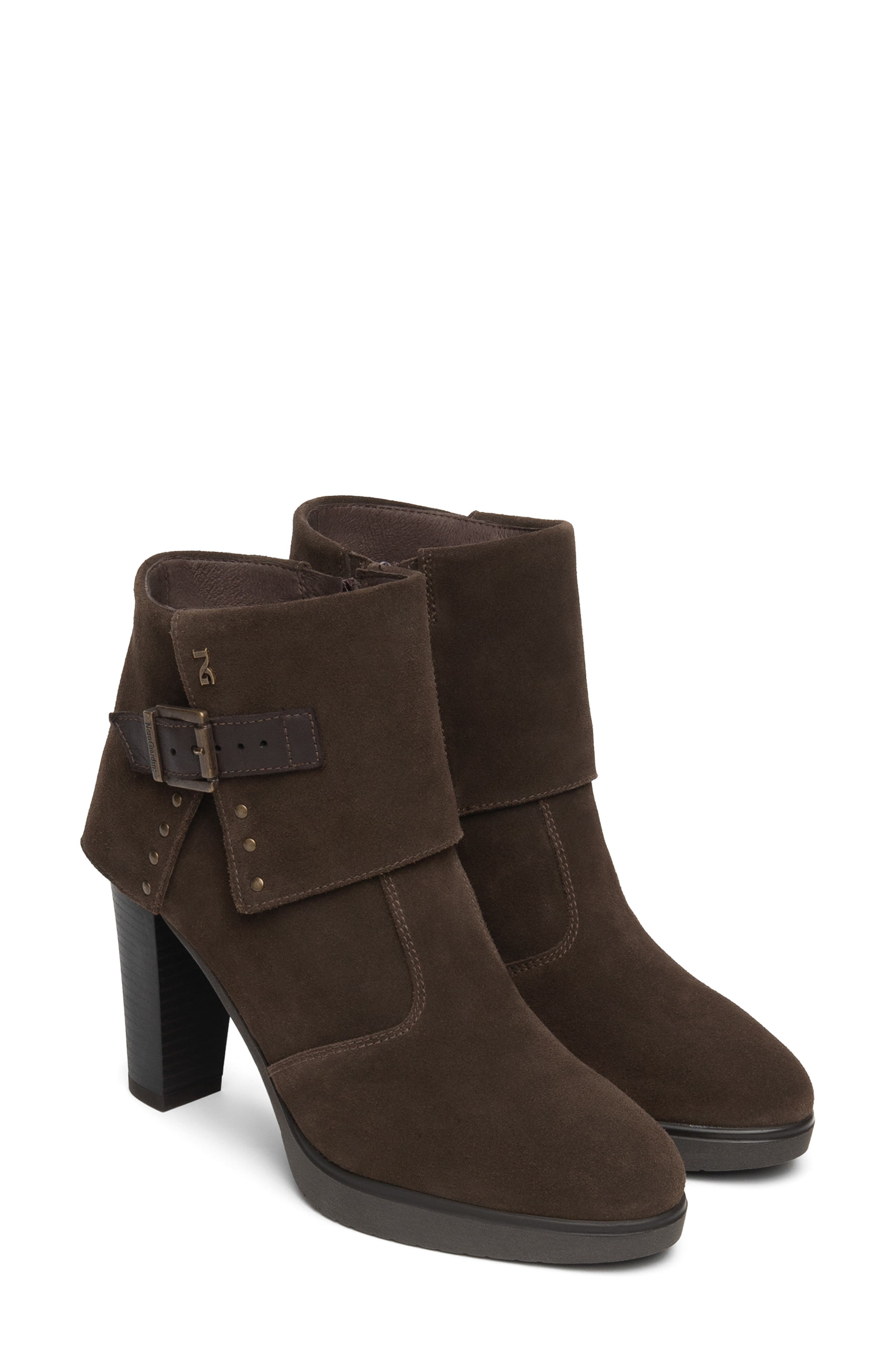 Cuff Platform Bootie, Main, color, CHOCOLATE