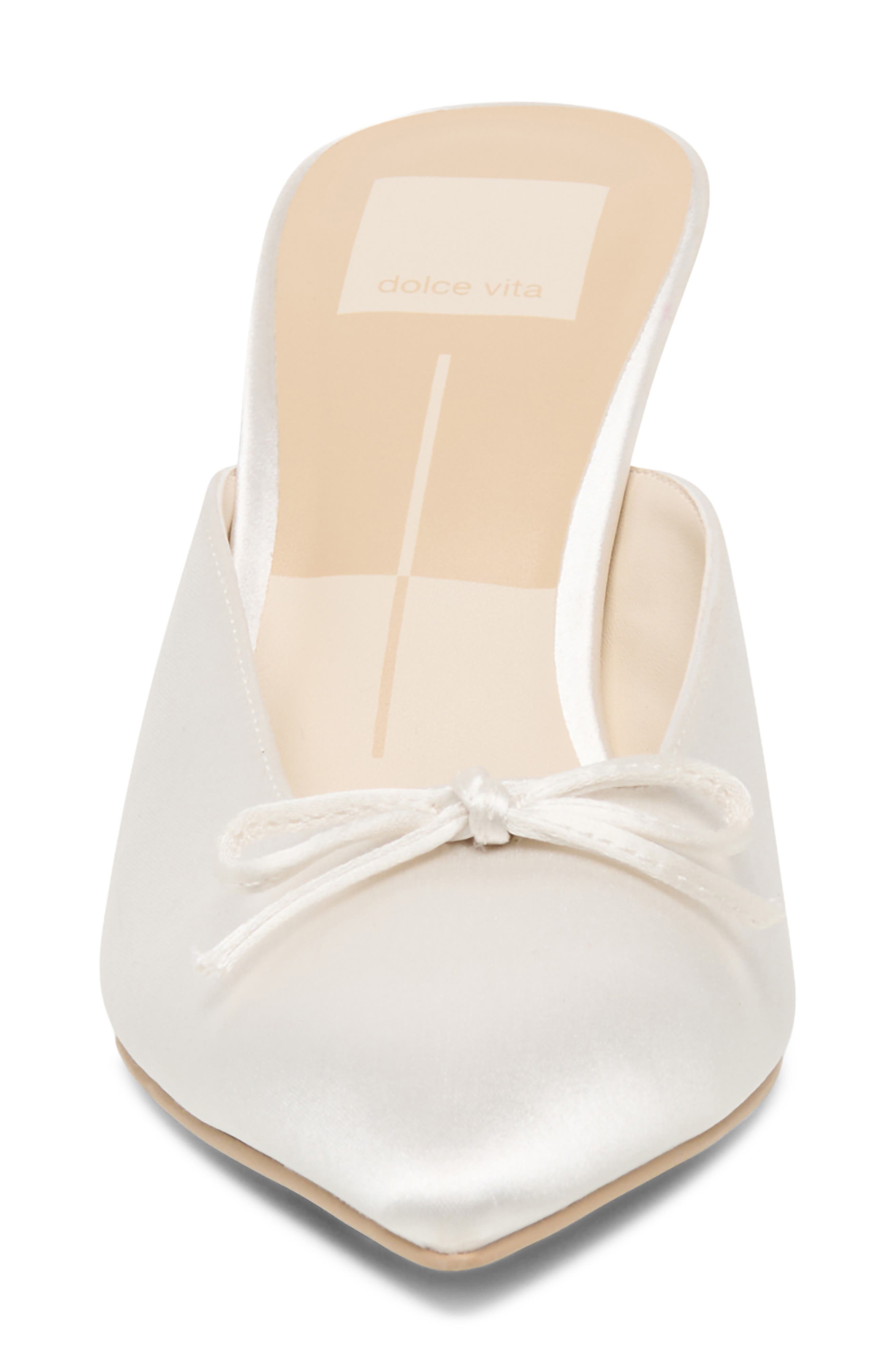 Dolce Vita Cleo Pointed Toe Pump, Alternate, color, Off White Satin