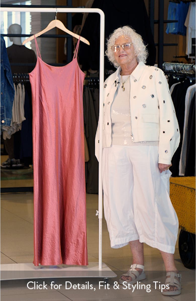 Hammered Satin Maxi Slipdress, sales video thumbnail