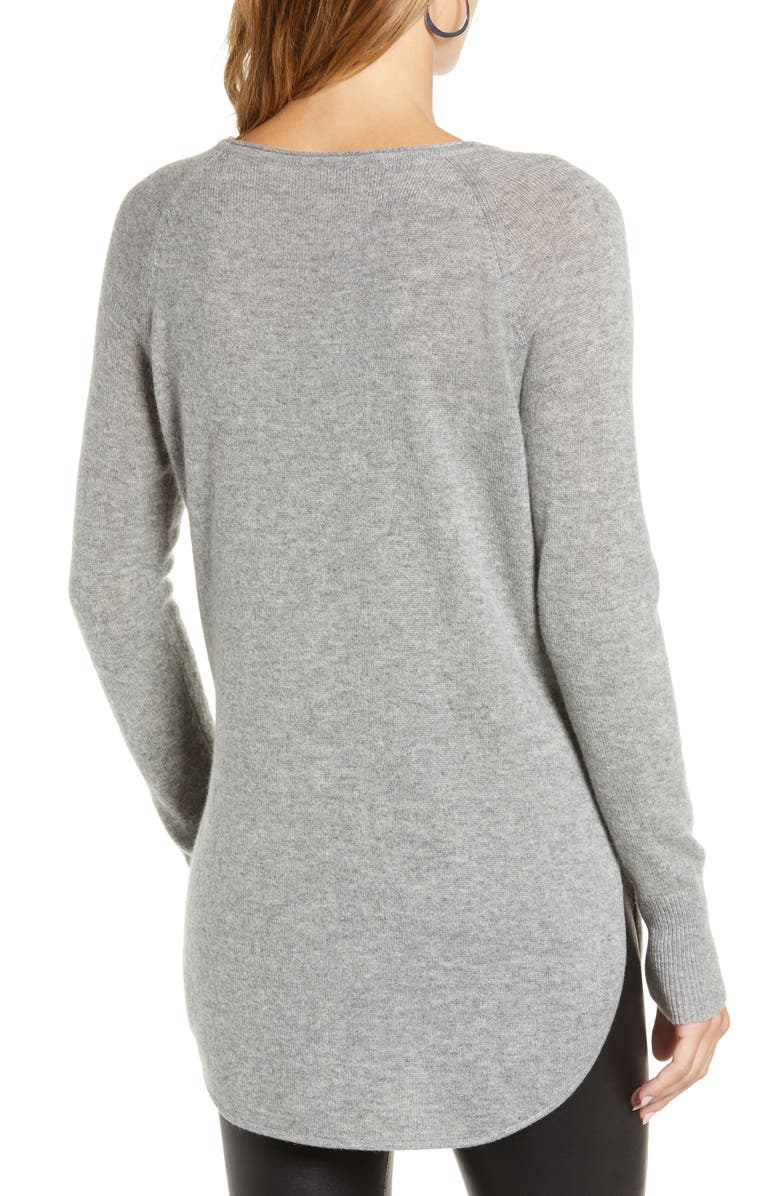 Halogen<sup>®</sup> Shirttail Wool & Cashmere Boatneck Tunic, Alternate, color,