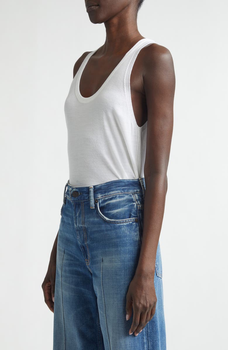 Johnstons of Elgin Greer Wool Sweater Tank, Alternate, color, White