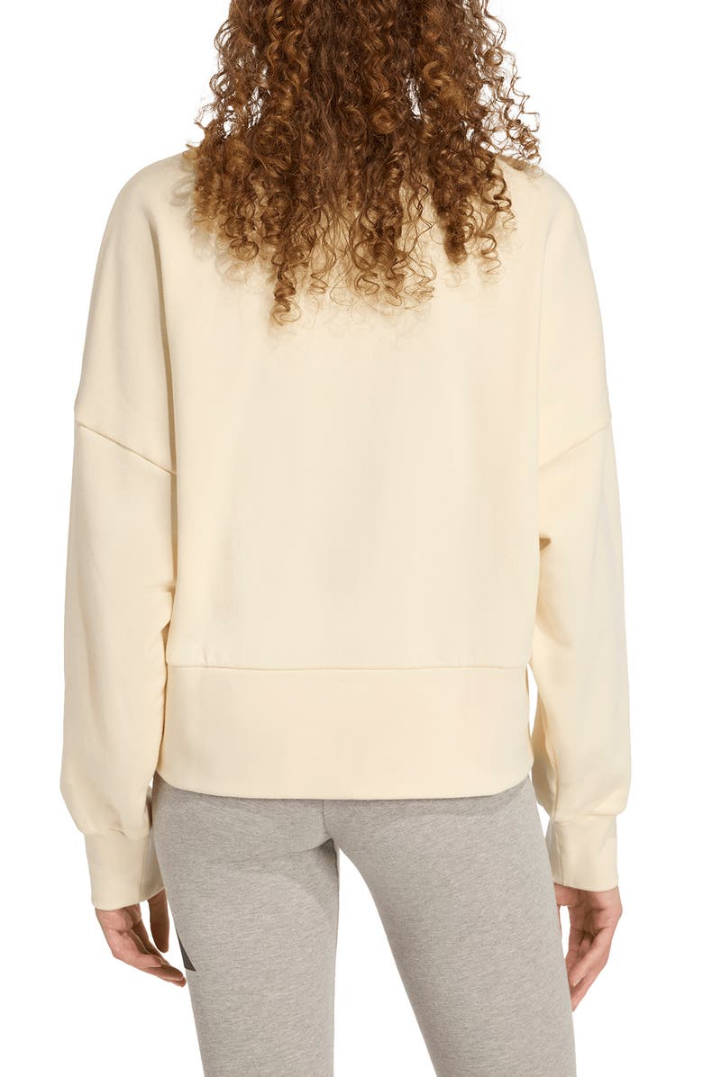 adidas Cat Patch Crewneck Sweater, Alternate, color, Cream White