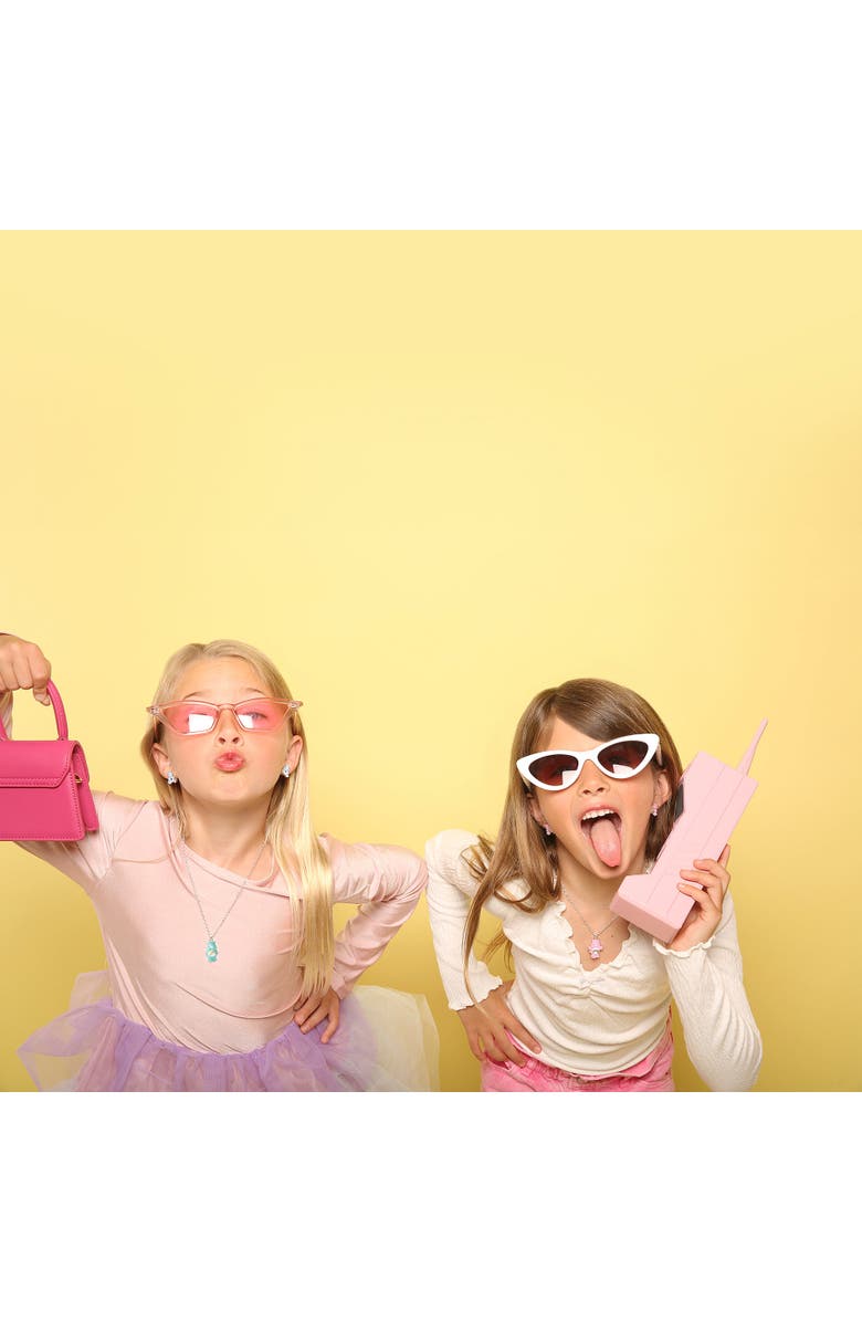 Care Bears Silver Flash-Plated 3D Pendant Necklace with Crystal Accent, 16"+2", Alternate, color, Pink