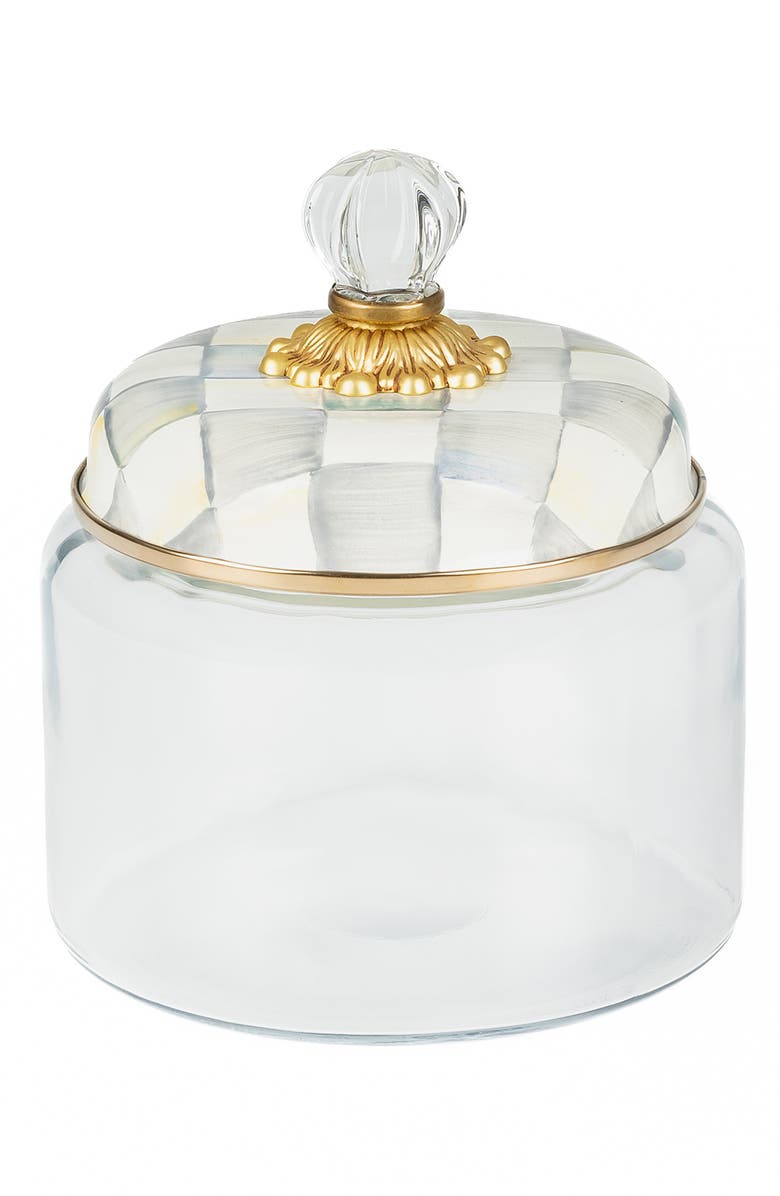 MACKENZIE CHILDS Sterling Check Small Kitchen Canister, Alternate, color, 