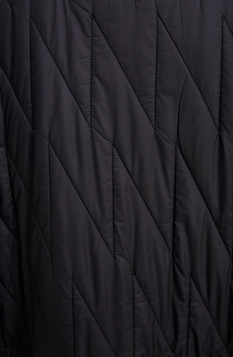 Rick Owens Suede Pocket Quilted Longline Jacket, Alternate, color, 