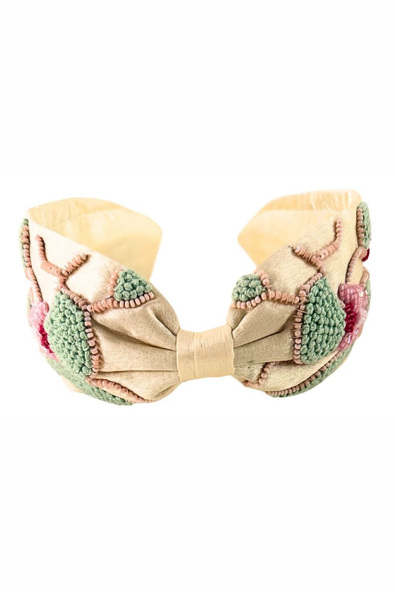 Vintage Bloom Statement Headband, Alternate, color, Off White