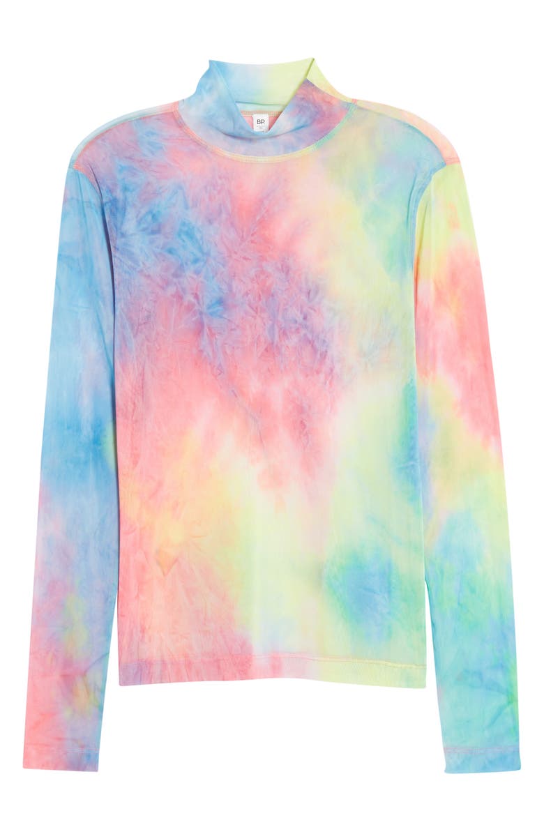 BP. Be Proud by BP. Gender Inclusive Tie-Dye Mesh Turtleneck, Main, color,