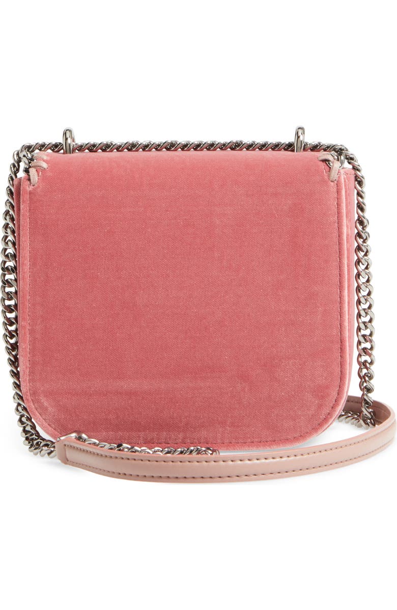 Stella McCartney Mini Falabella Box Velvet Shoulder Bag, Alternate, color,
