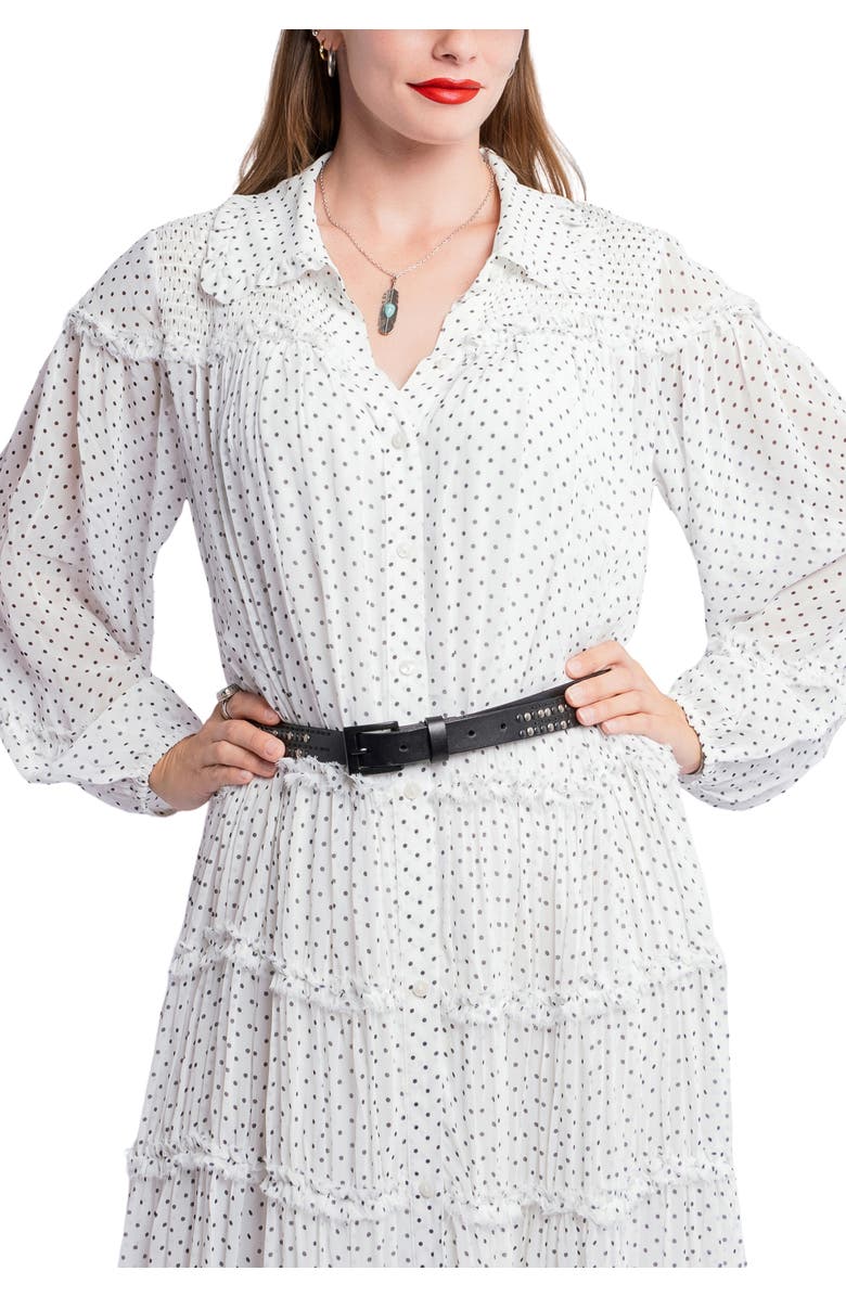 OLD TREND Ficus Genuine Leather Studded Refined Everyday Belt, Alternate, color, Black