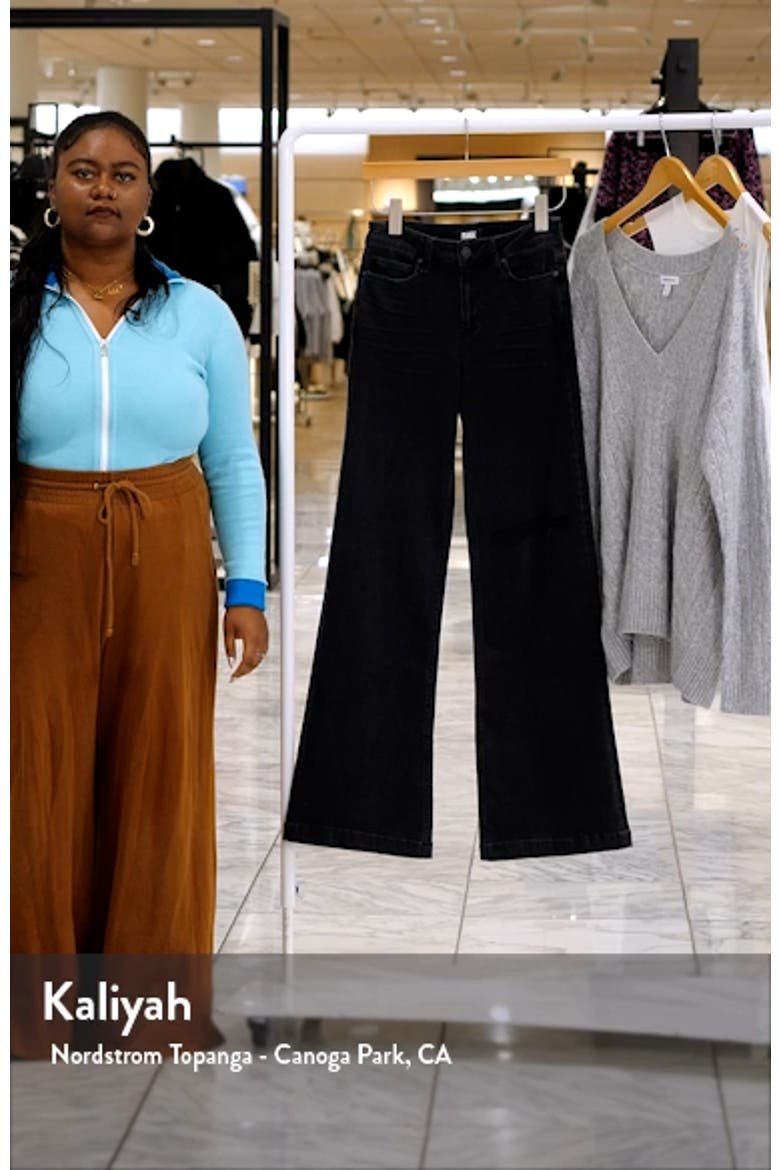 PAIGE Transcend Leenah Ripped Wide Leg Jeans (Women) | Nordstrom display picture 2