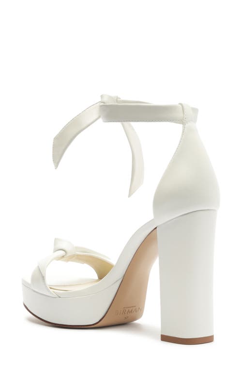 Alexandre Birman Mabeleh Ankle Strap Platform Sandal In White