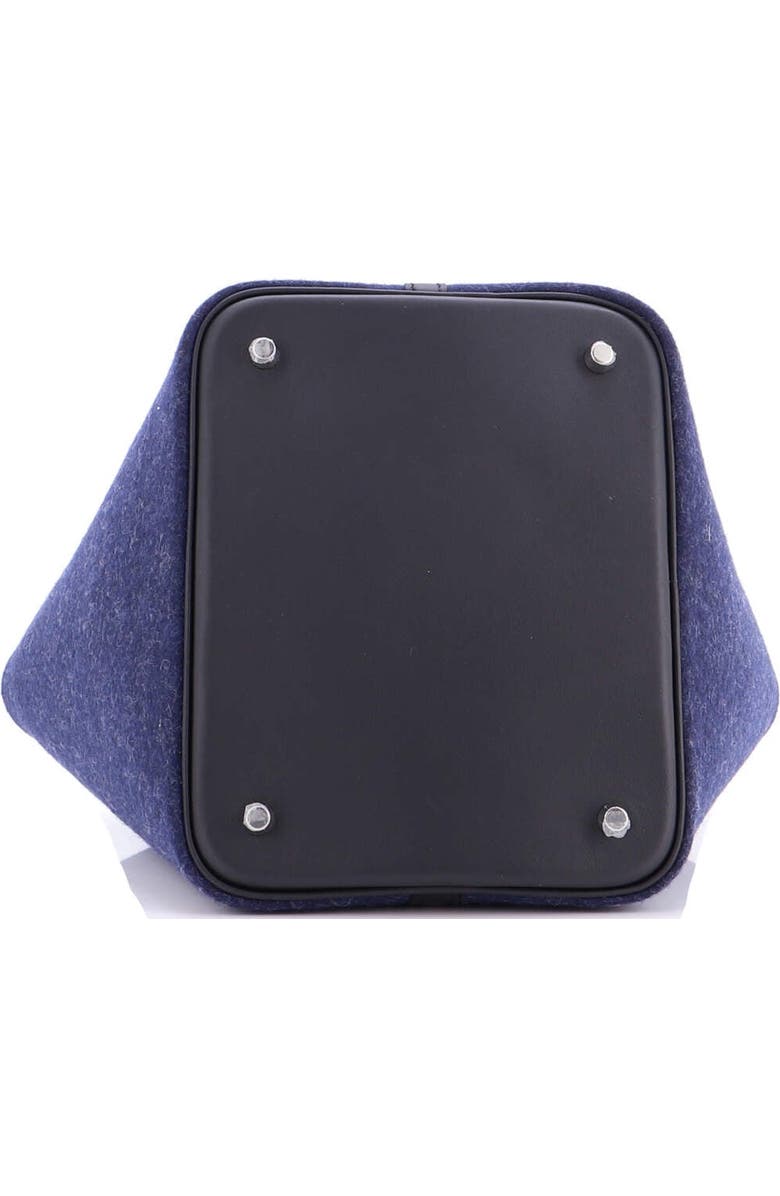 Pre-Owned Hermes Picotin Lock Bag Felt with Leather MM, Alternate, color, Bleu Nuit