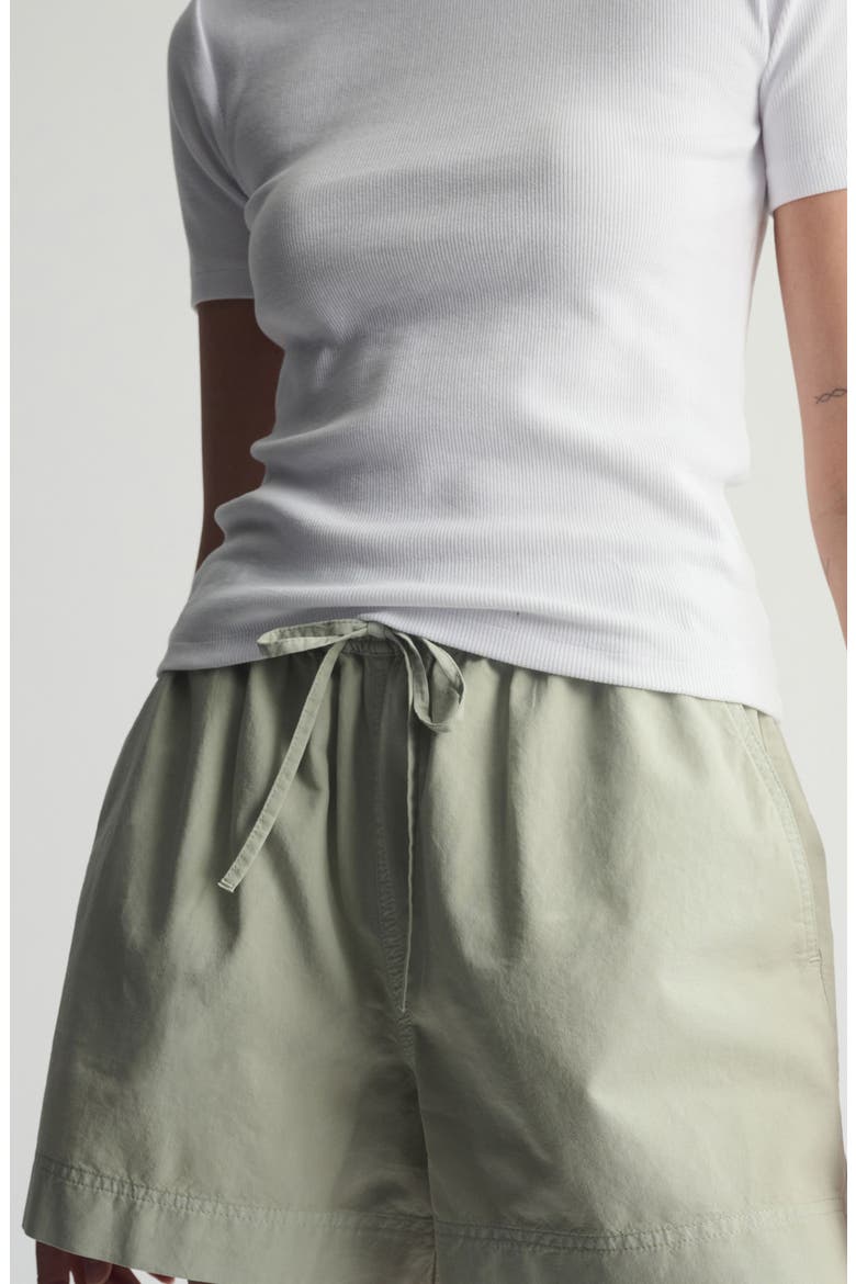 Rib Stretch Cotton T-Shirt, Alternate, color, WHITE