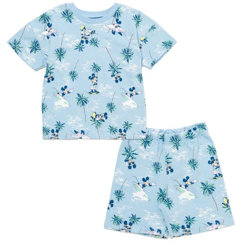 Mickey Mouse Boys' French Terry T-Shirt and Shorts Set