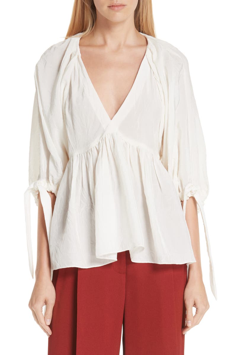 3.1 Phillip Lim Tie Cuff Top, Main, color, 