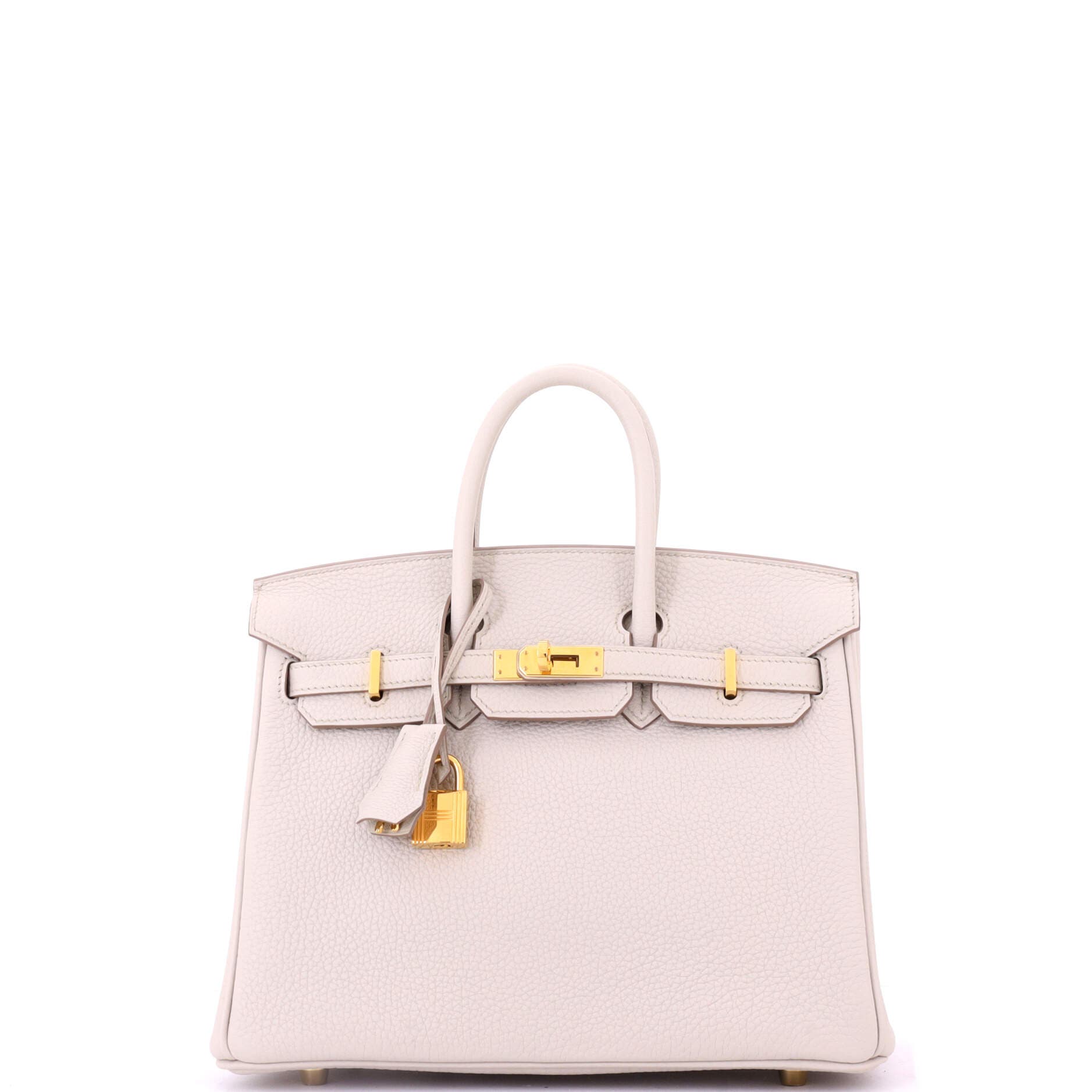 Pre-Owned Hermes Birkin Handbag Light Togo with Gold Hardware 25, Main, color, Beton