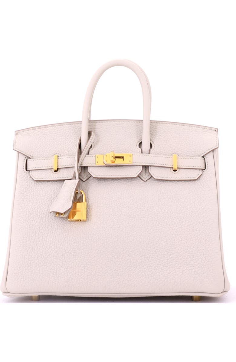 Pre-Owned Hermes Birkin Handbag Light Togo with Gold Hardware 25, Main, color, Beton