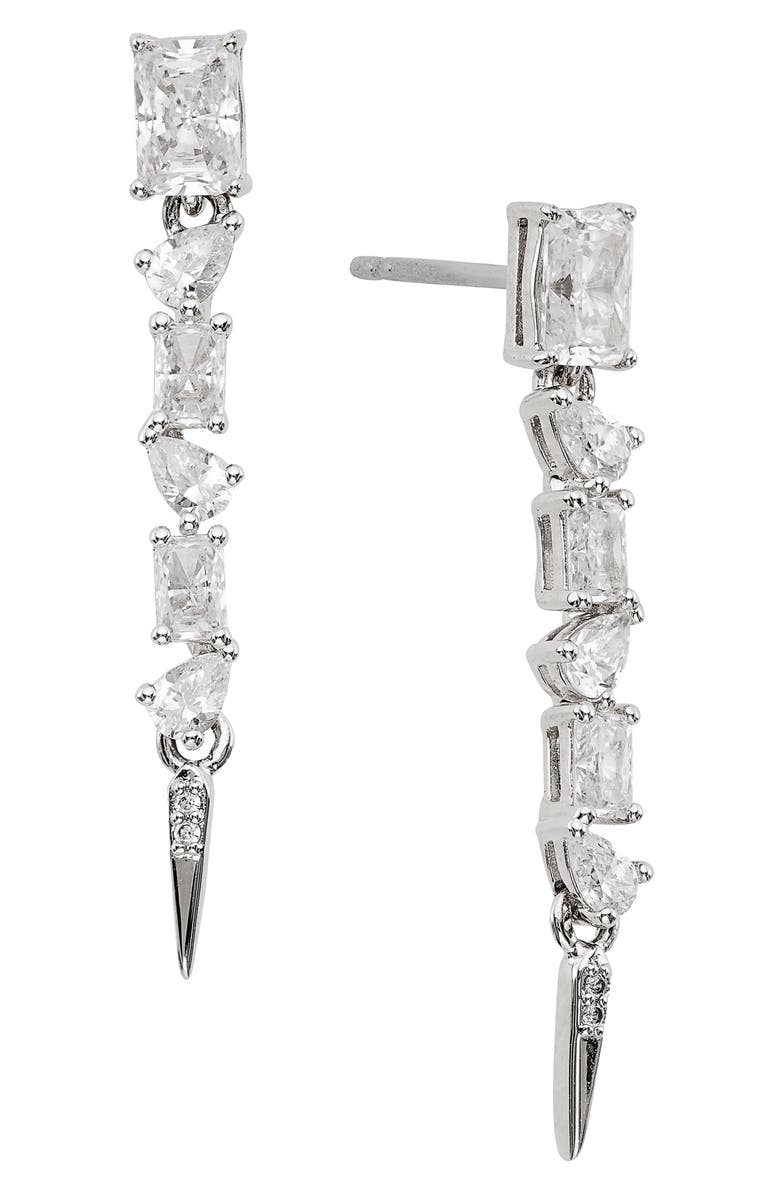 Nadri Linear Drop Earrings, Main, color, 