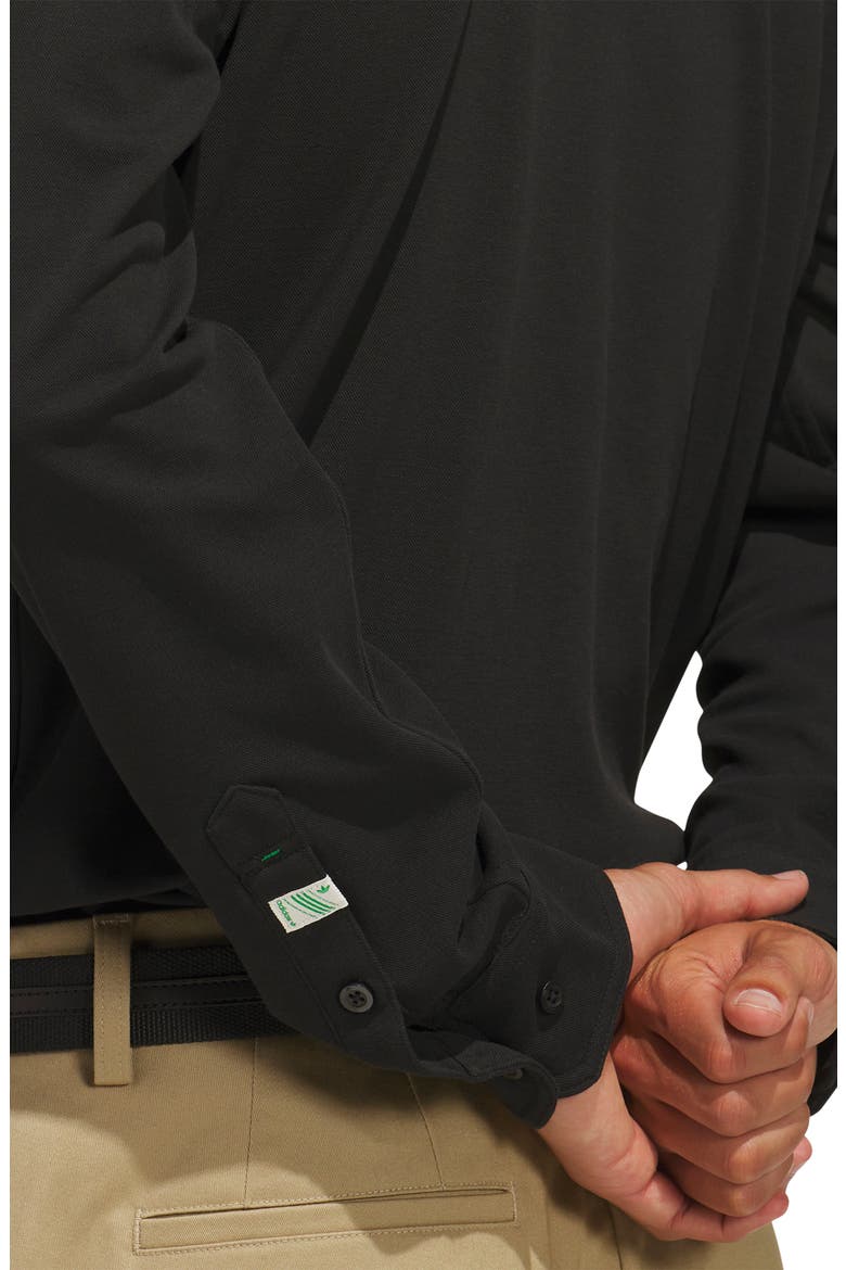 Originals Twistknit Long Sleeve Button Up Shirt, Alternate, color, BLACK