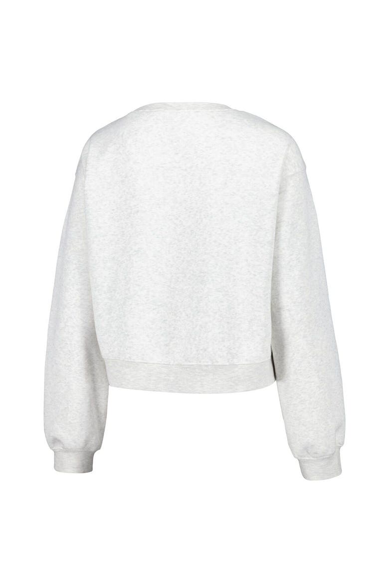 Women's ZooZatz Oatmeal Clemson Tigers Core Chenille Cropped Pullover Sweatshirt, Alternate, color, Oatmeal