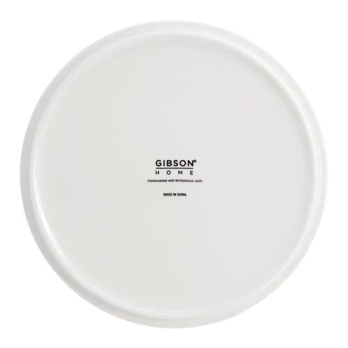 Gibson Home Great Essentials 2 Piece 7.8 Inch Ceramic Serving Bowl With Dual Purpose Lid In White