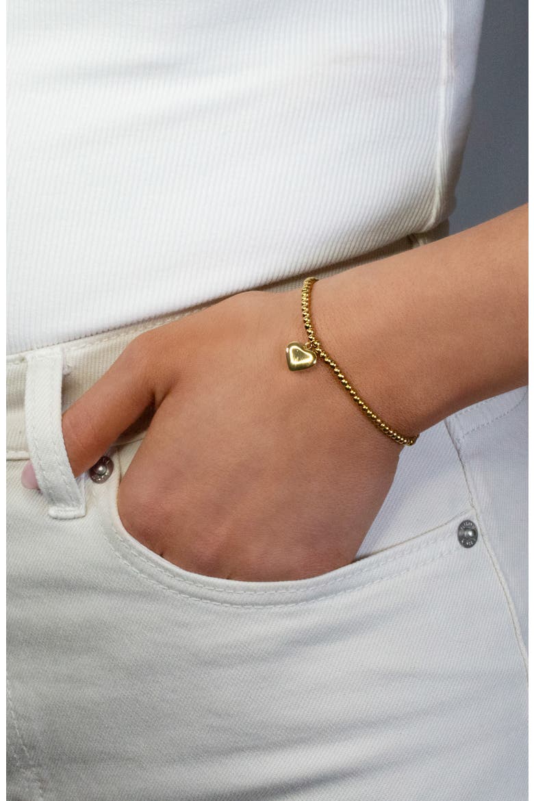Heart Pendant Bracelet, Alternate, color, GOLD