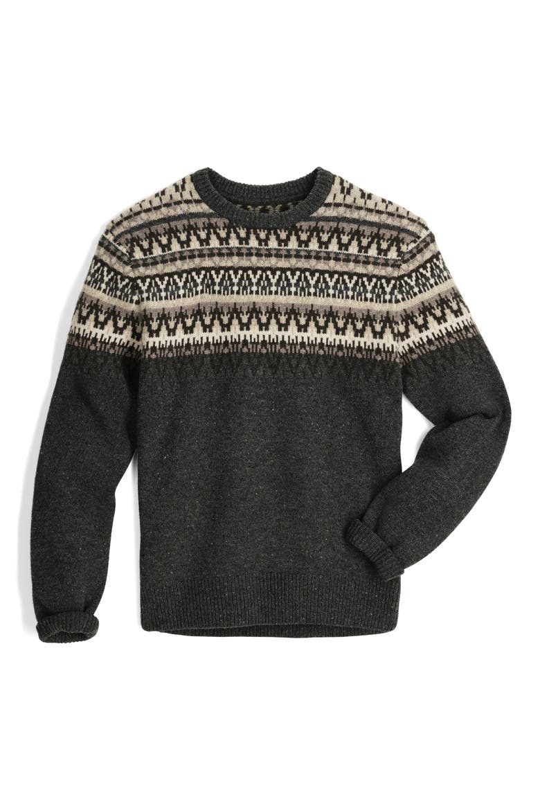 Arch Rock Crewneck Merino Wool Sweater, Main, color, ASPHALT MAMMOTH PT