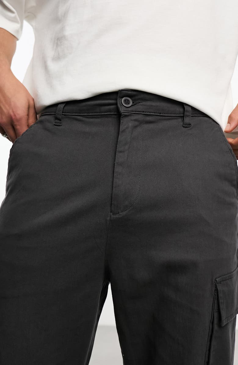 ASOS DESIGN Relaxed Fit Stretch Cotton Cargo Pants, Alternate, color,