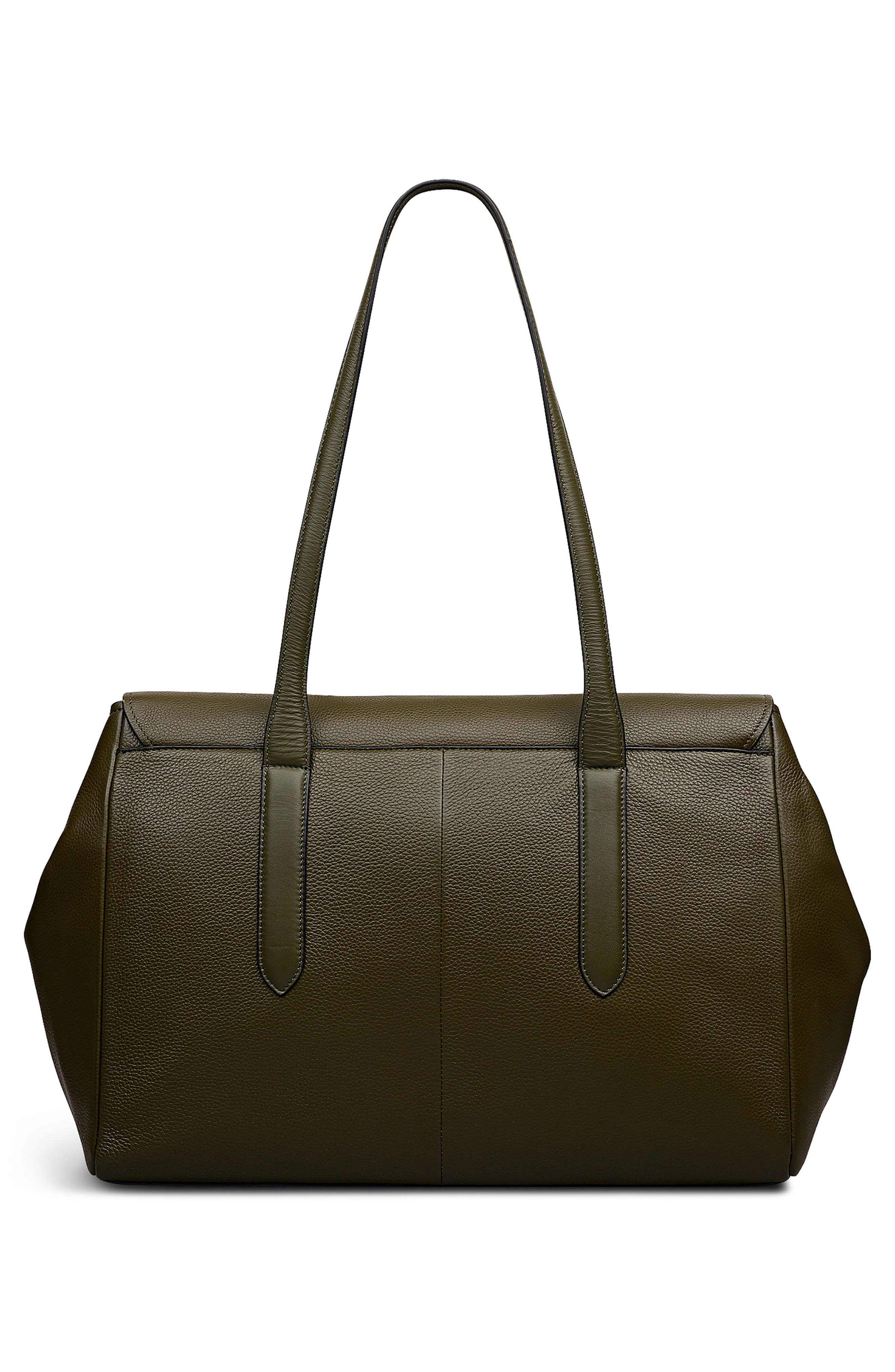 Radley Mayfair Lane Large Flapover Satchel Bag, Alternate, color, Pine Needle