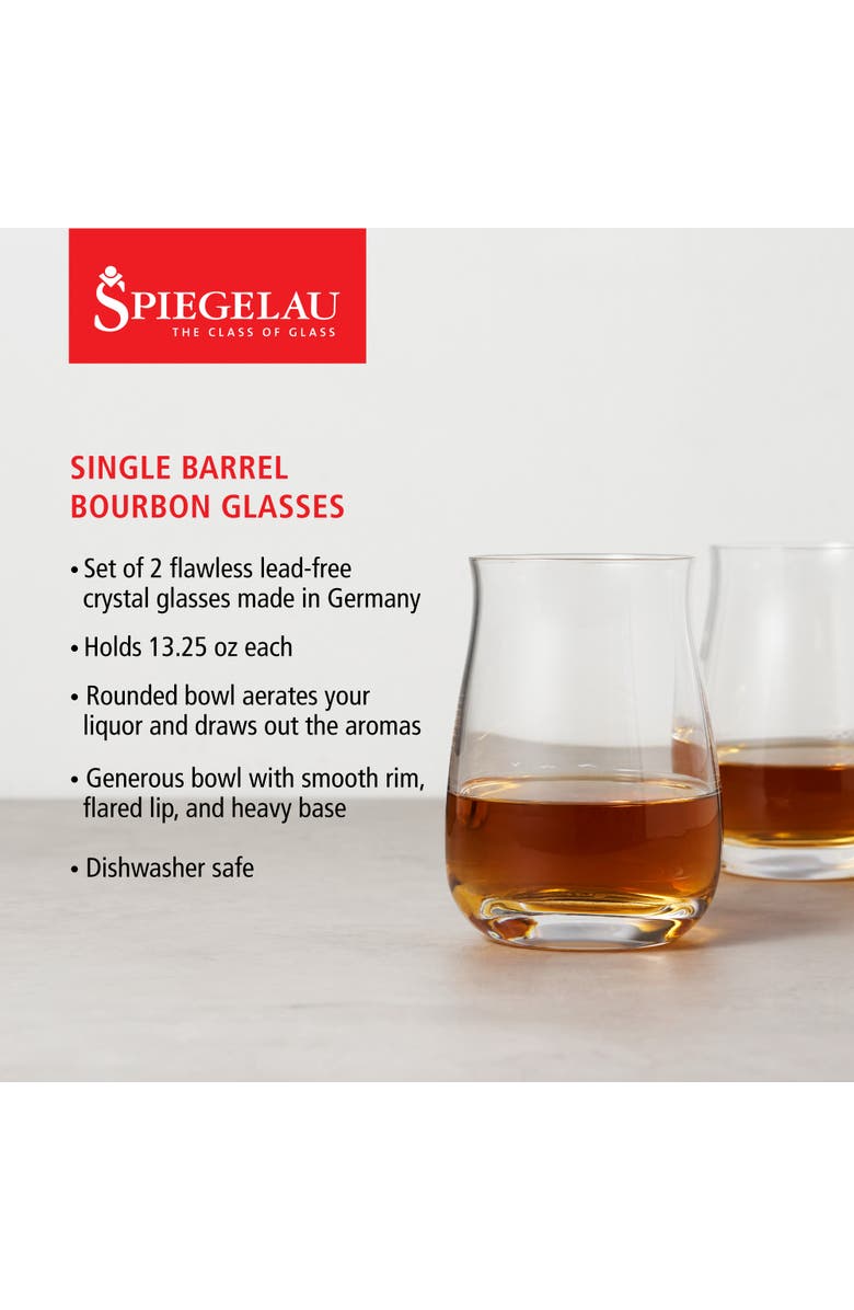 SPIEGELAU Single Barrel Bourbon Glass Set of 4, Alternate, color, Clear