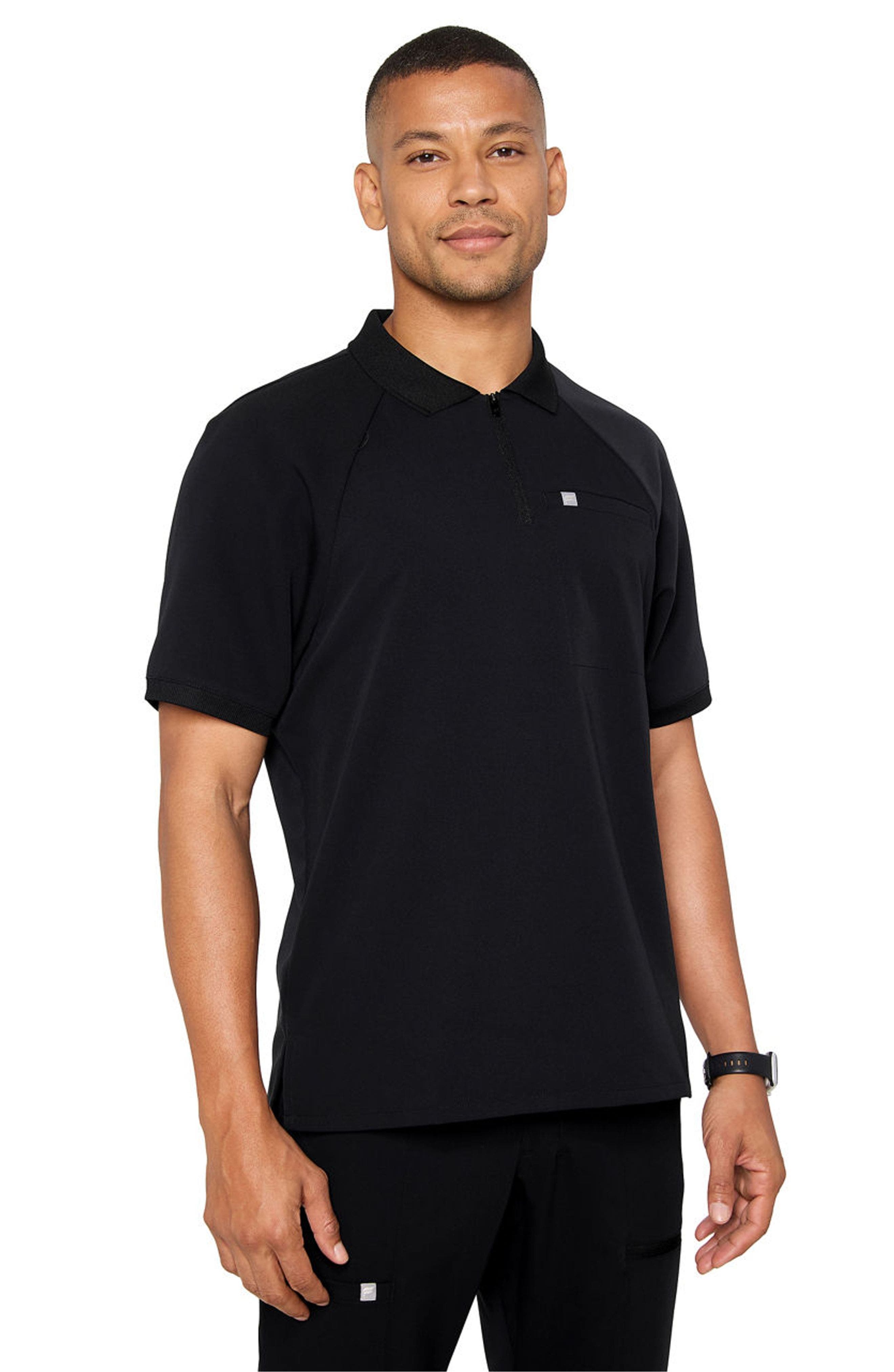 Fabletics All-day Scrub Zip Polo (Men) | Nordstrom